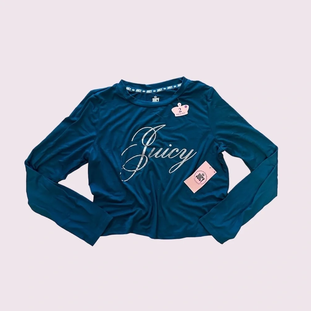 Juicy Couture Long Sleeve Top & Shorts Pajama Set